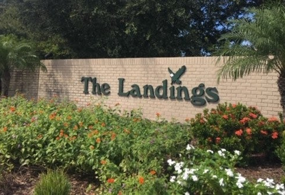 the landings community sign