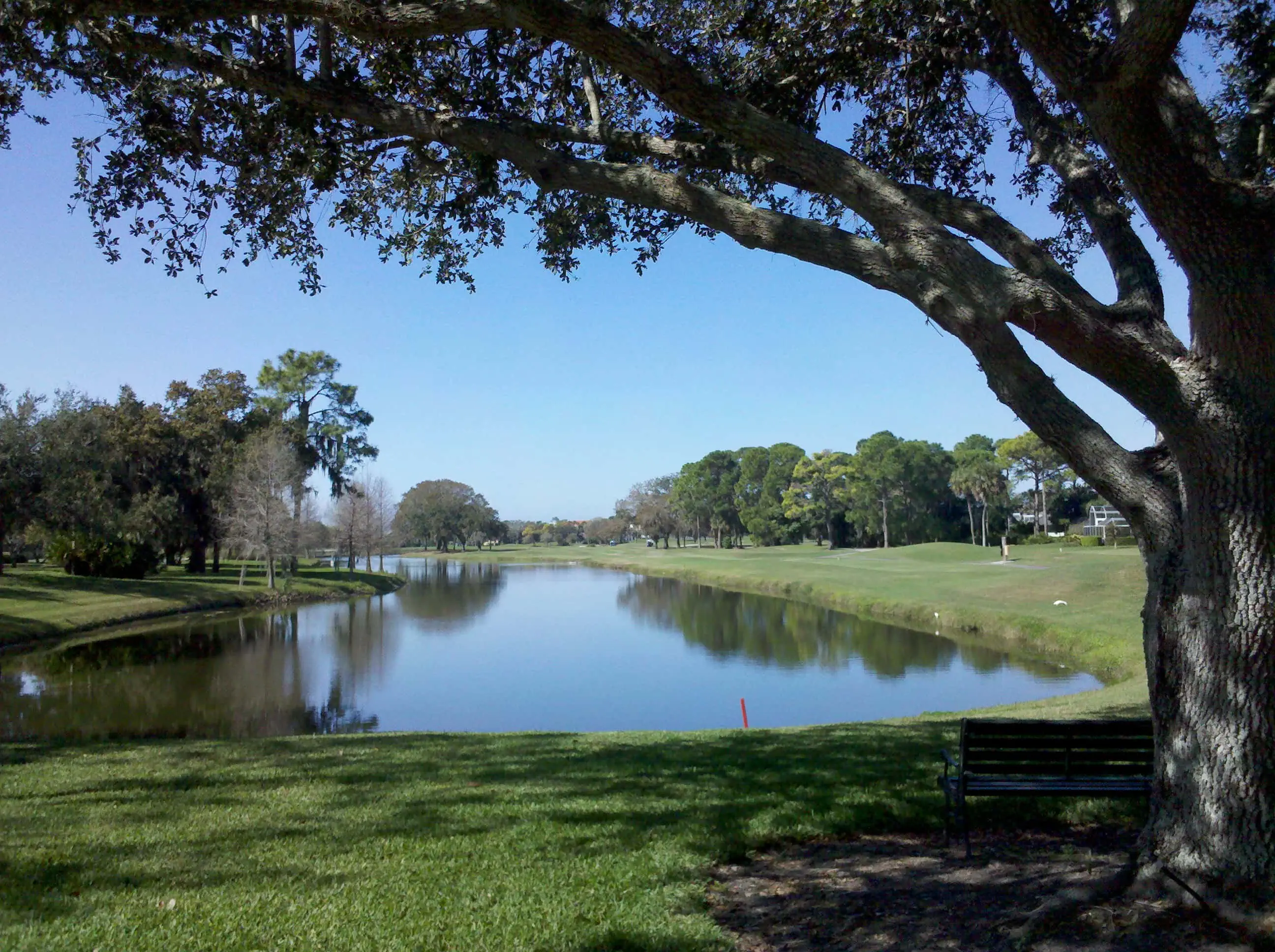 Golf Course Lake Expanse View in Sarasota, Florida