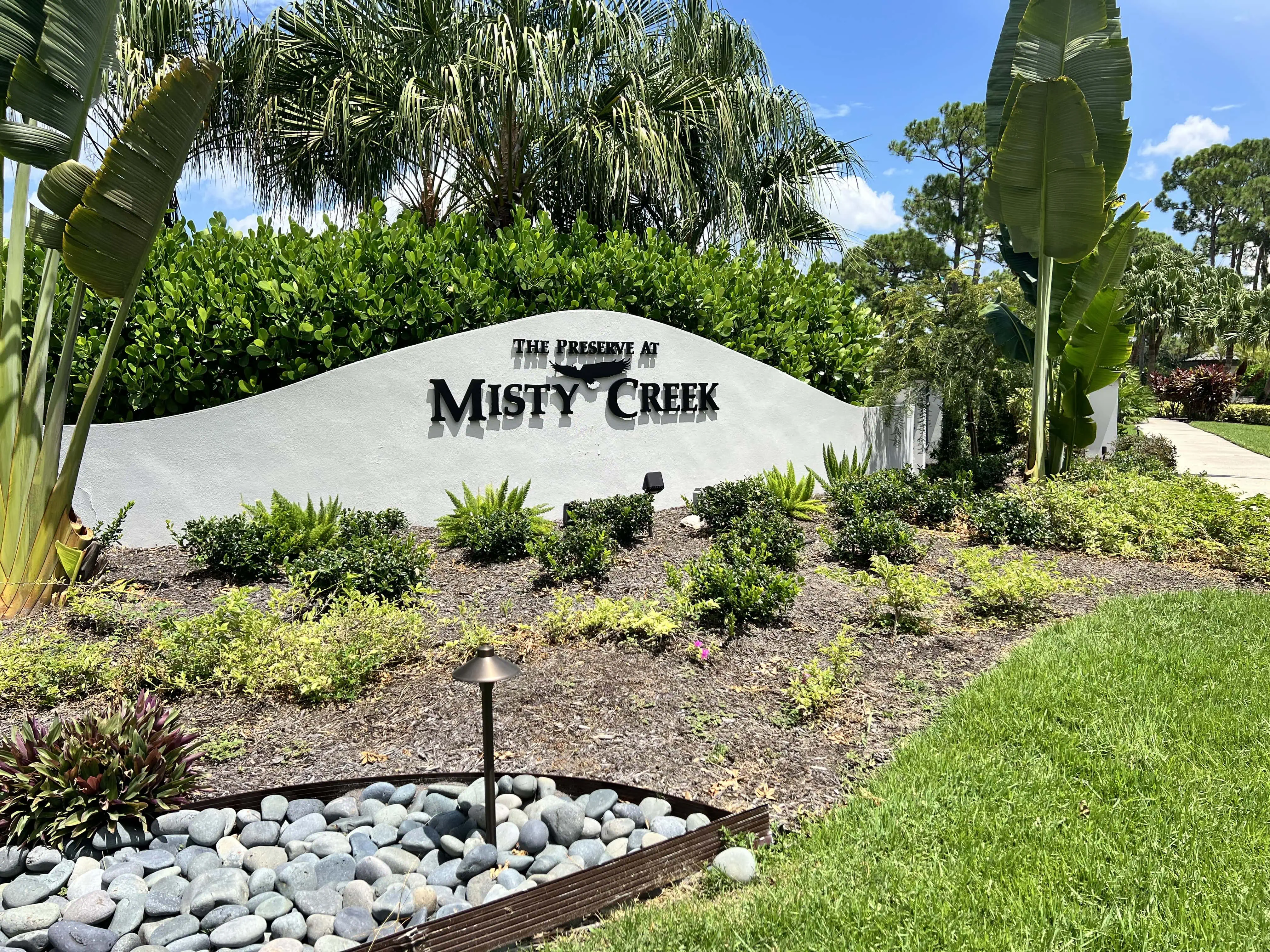 Misty Creek Country Club Entrance Sign
