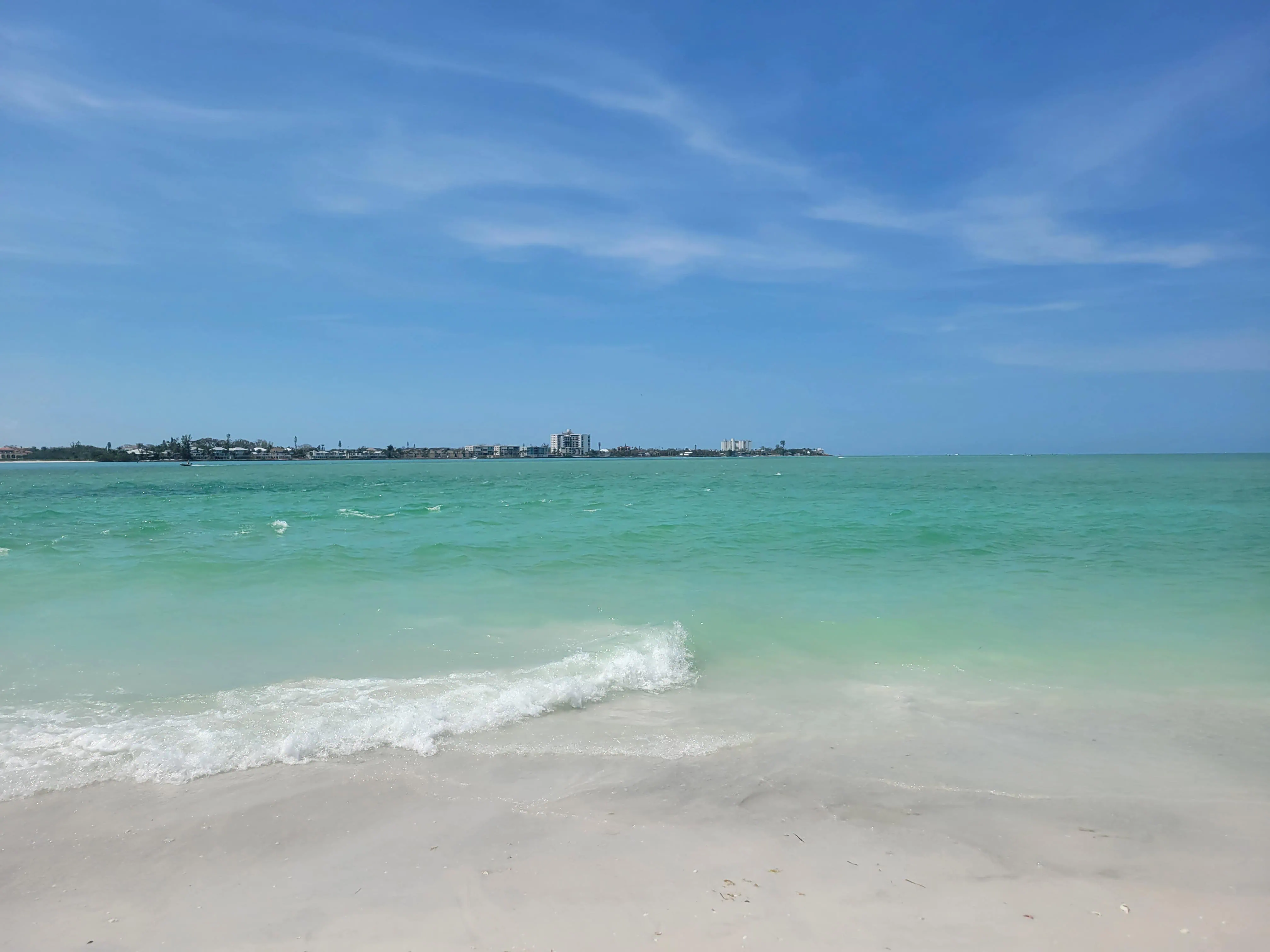 Shore View from Ted Sperling Park at South Lido Beach in Sarasota, Fl