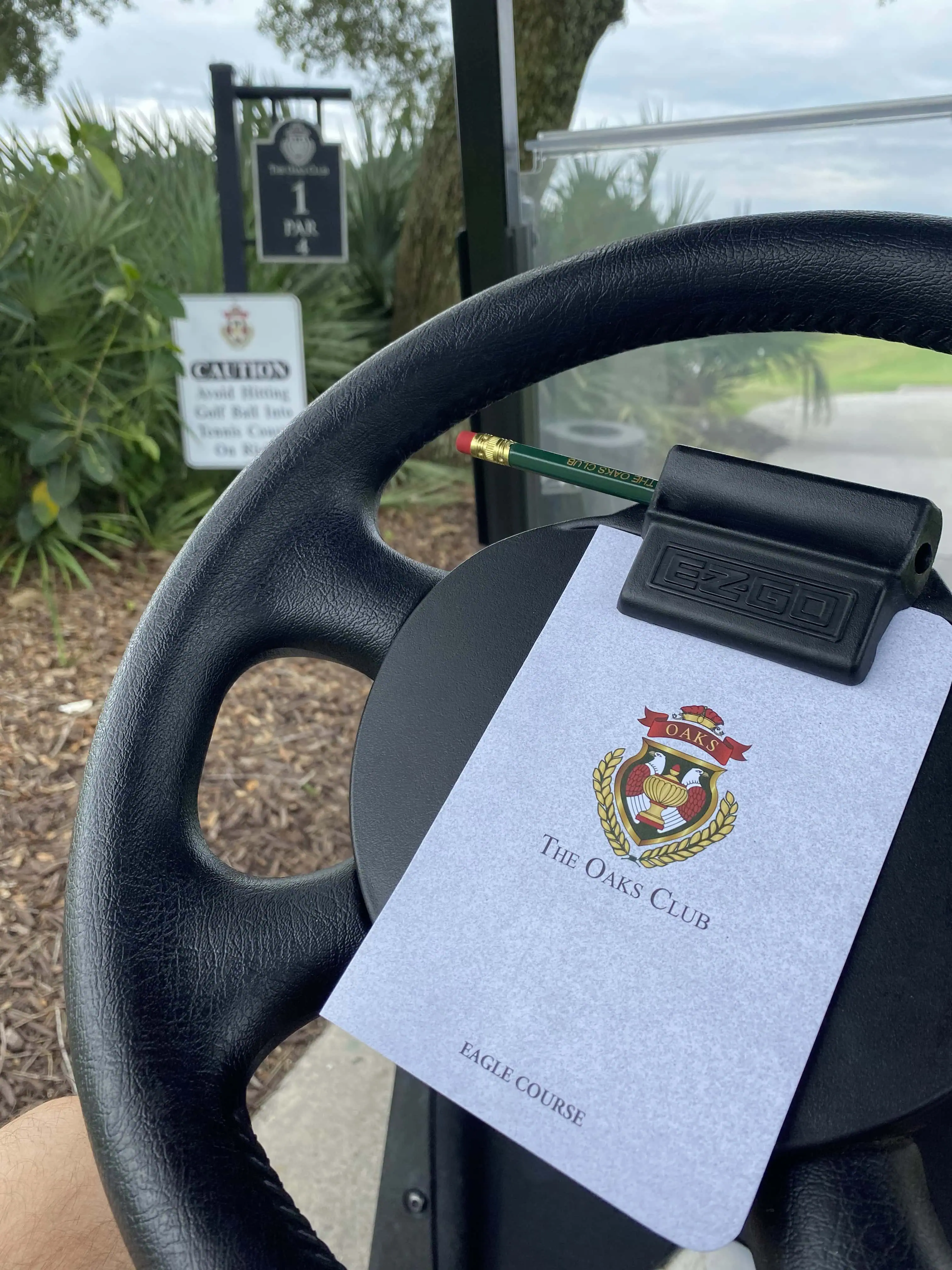 The Oaks Country Club Golf Cart on the Golf Course