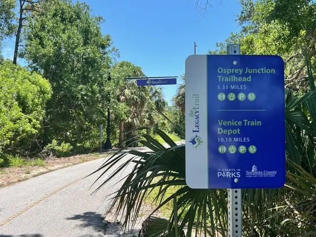 Venice Legacy Trail Access Point in Sarasota, Fl